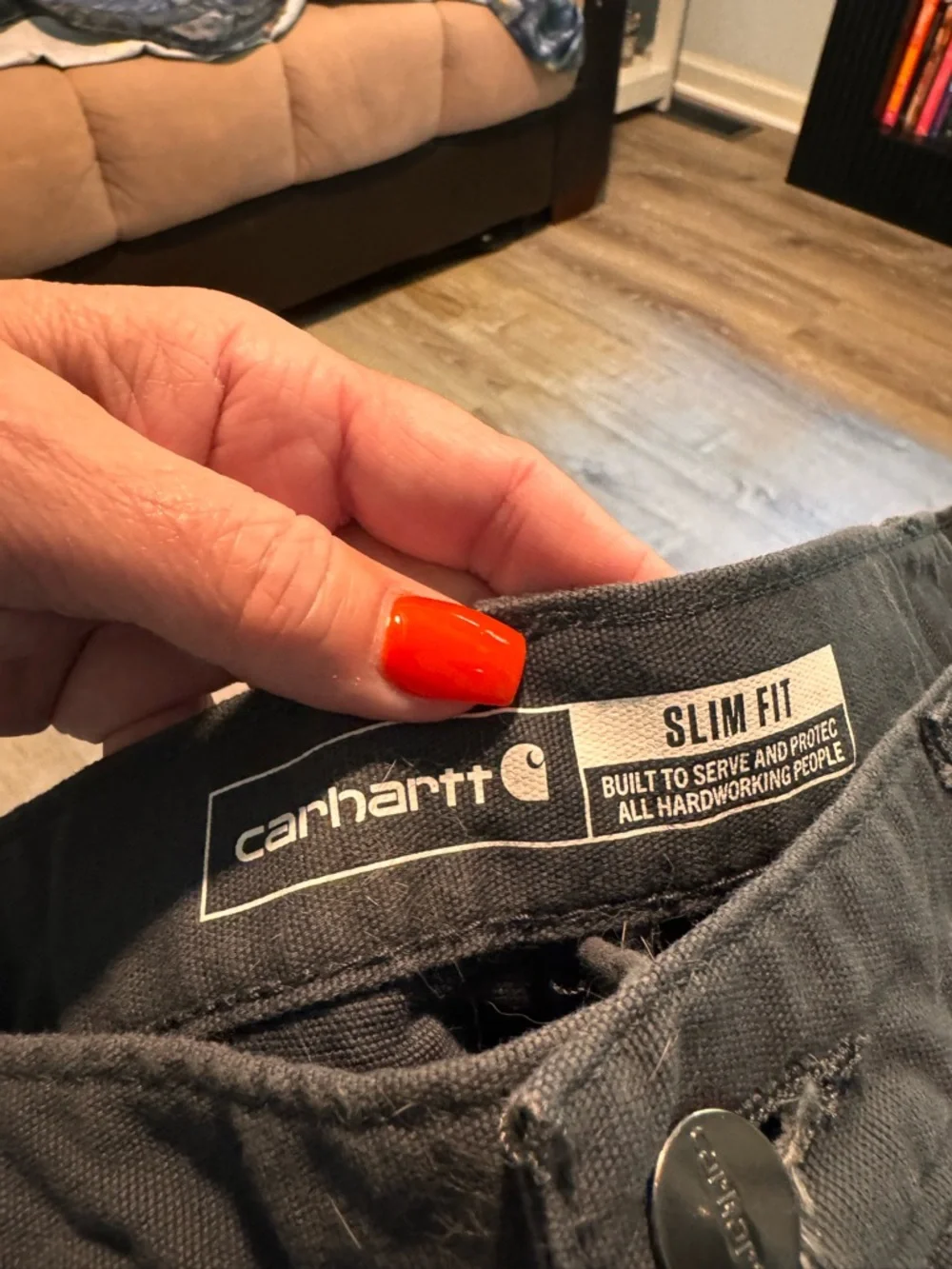 Carhartt dark gray jeans, slim fit, 33x30,